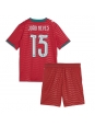 Otroške Nogometnih dresov Portugalska Joao Neves #15 Domači SP 2026 Kratki rokavi (+ hlače)
